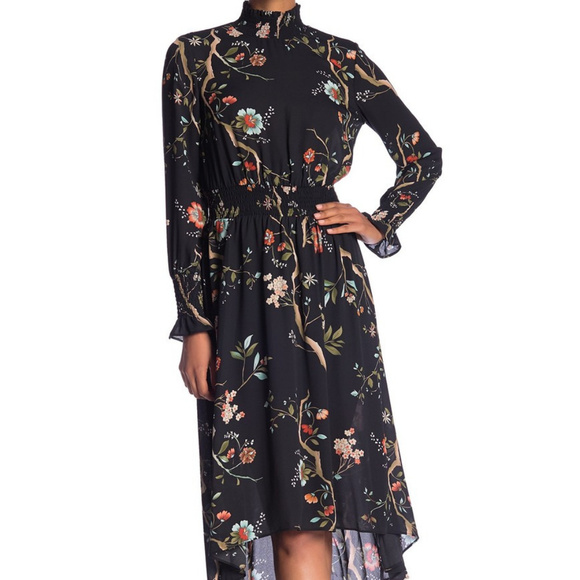 NANETTE nanette lepore – Long Sleeve Smocked Print - Picture 1 of 4